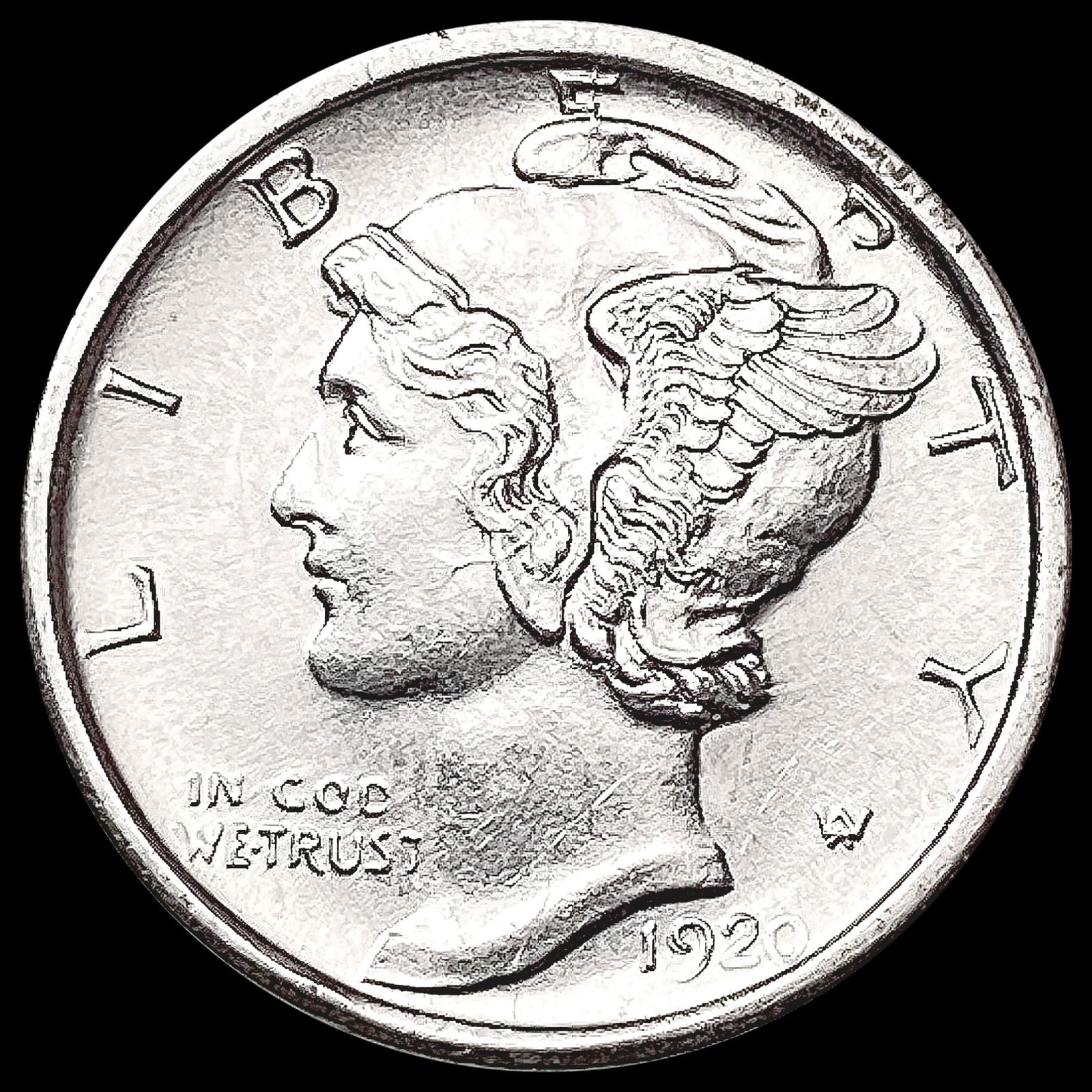 1920-D FSB Mercury Dime GEM BU (1 of 2)