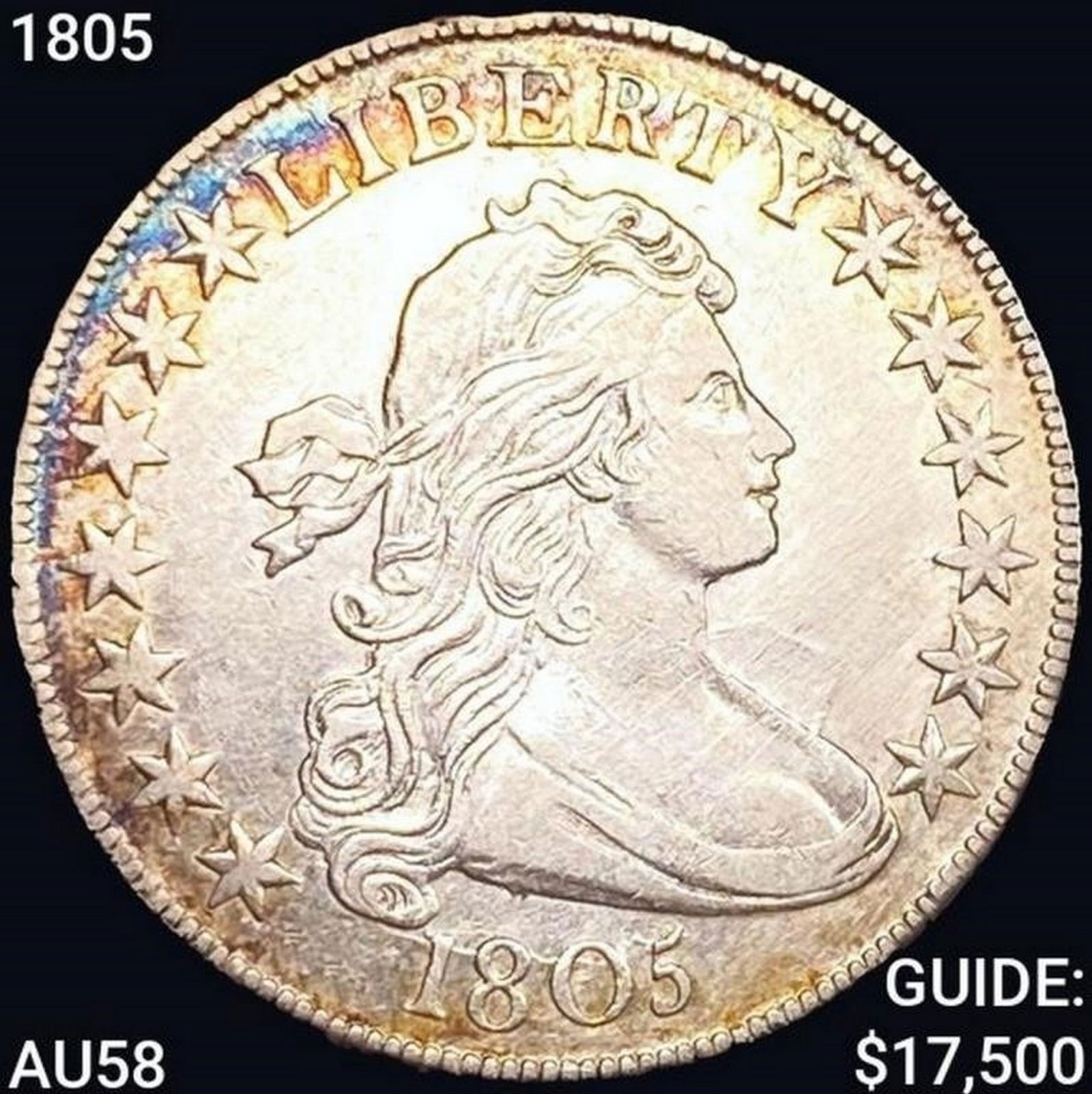 1805 Draped Bust Half Dollar CLOSELY UNCIRCULATED (1 of 2)