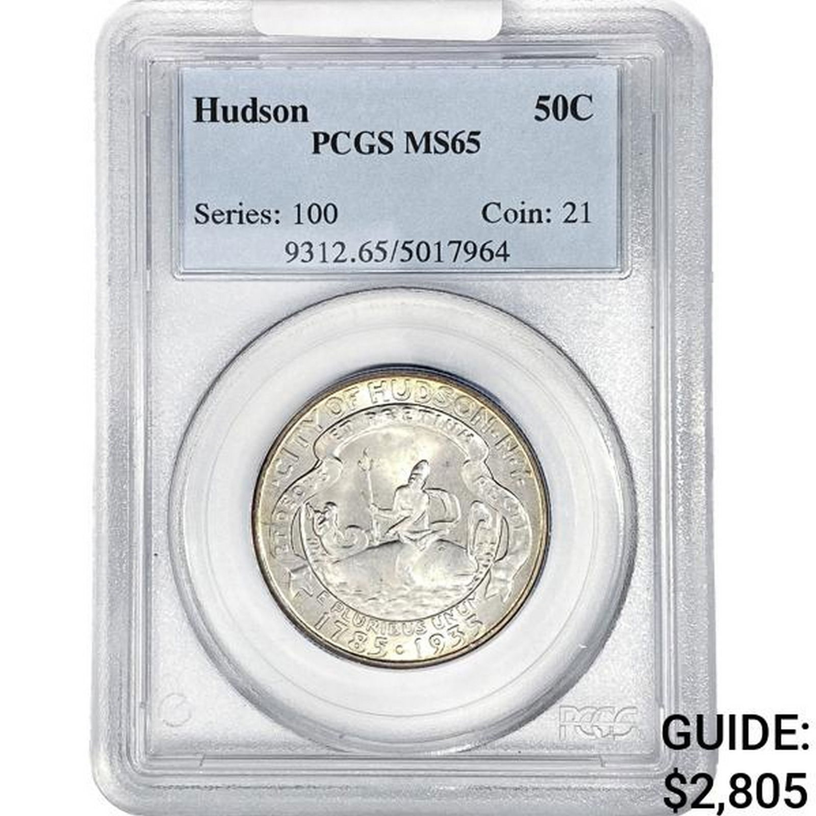 1935 Hudson Half Dollar PCGS MS65 (1 of 2)