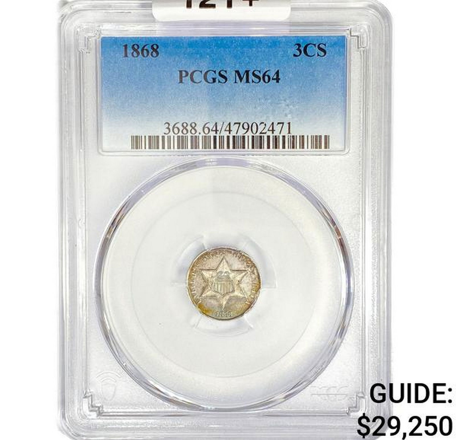 1868 Silver Three Cent PCGS MS64 (1 of 2)