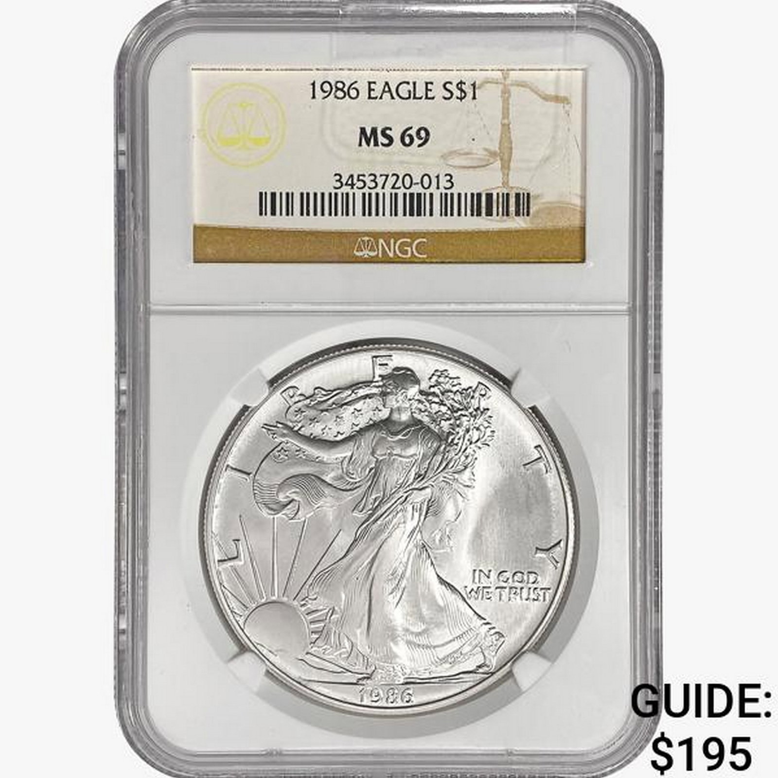 1986 Silver Eagle NGC MS69 (1 of 2)
