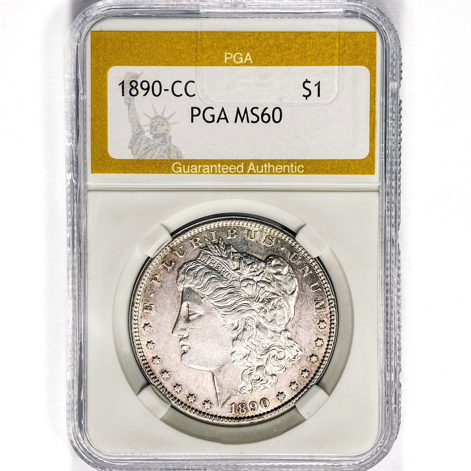 1890-CC Morgan Silver Dollar PGA MS60 (1 of 2)