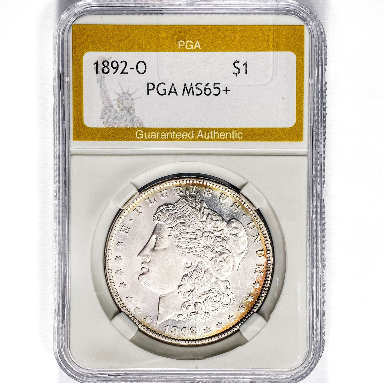 1892-O Morgan Silver Dollar PGA MS65+ (1 of 2)
