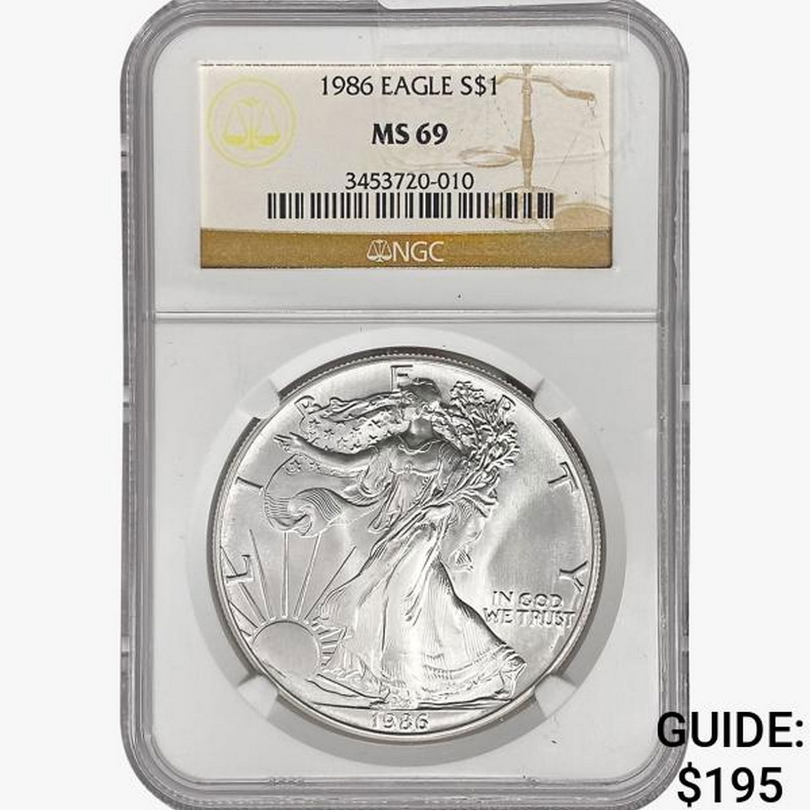 1986 Silver Eagle NGC MS69 (1 of 2)
