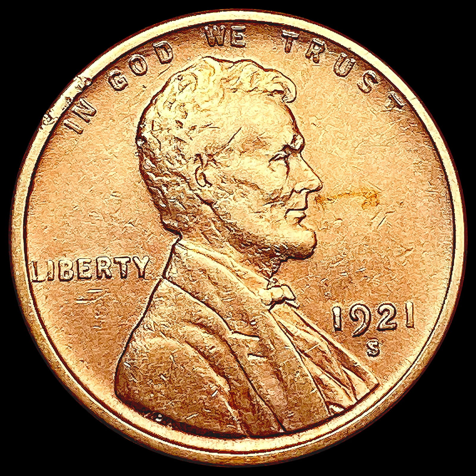 1921-S Wheat Cent CHOICE AU (1 of 2)