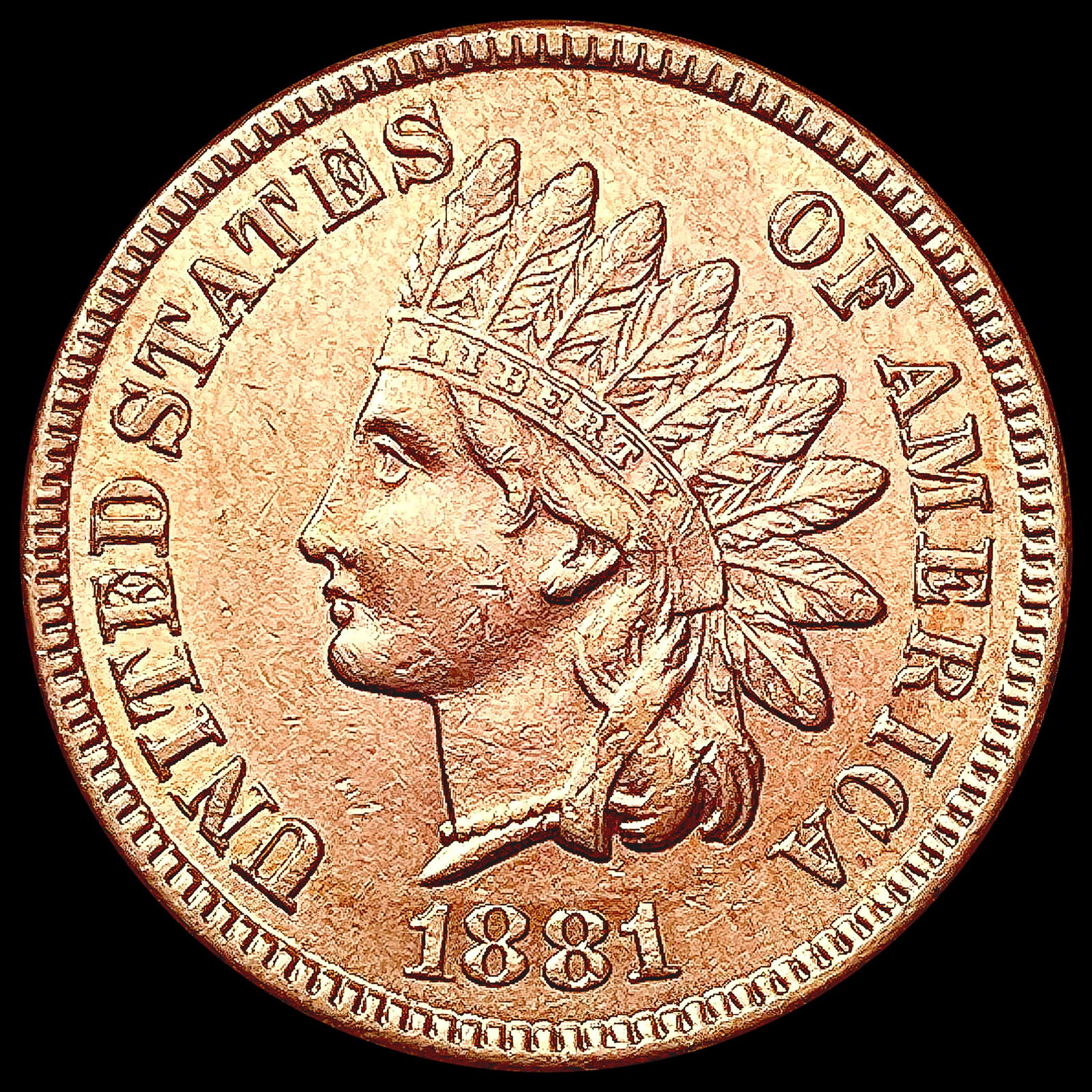1881 RED Indian Head Cent CHOICE BU (1 of 2)