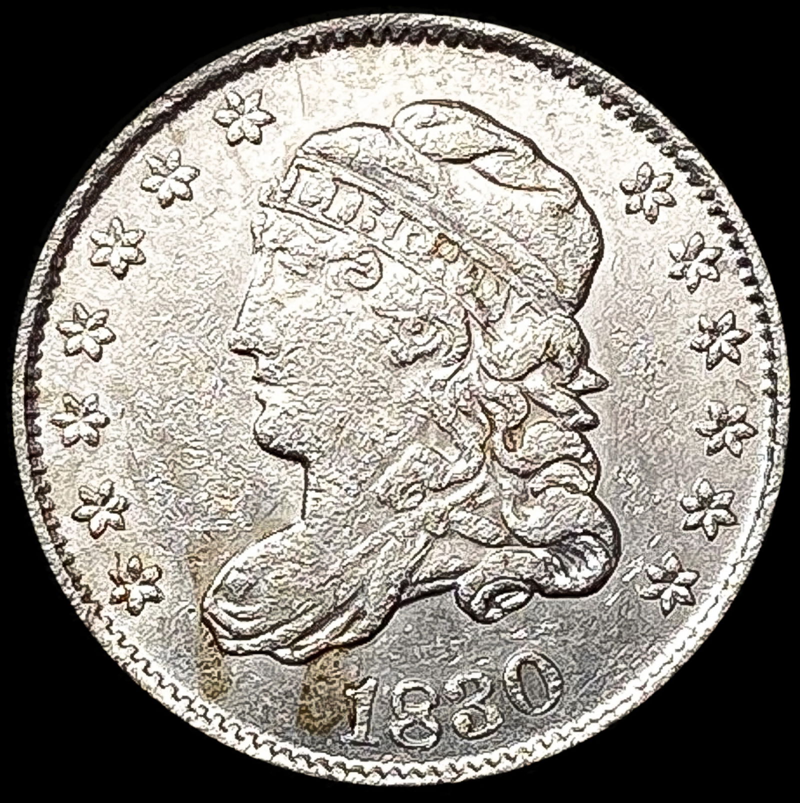 1830 Capped Bust Half Dime CLOSELY UNCIRCULATED (1 of 2)
