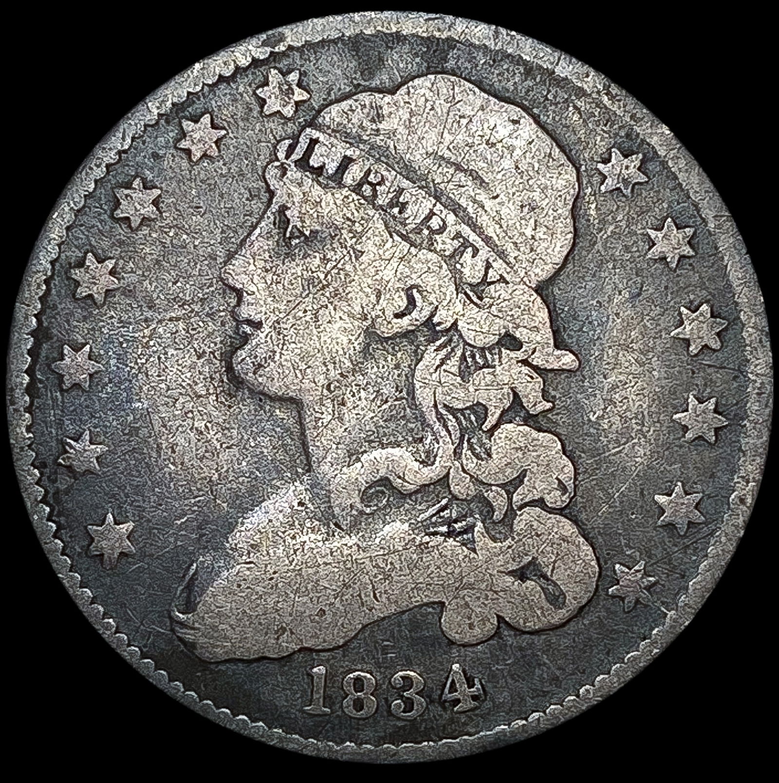 1834 Capped Bust Quarter NICELY CIRCULATED (1 of 2)