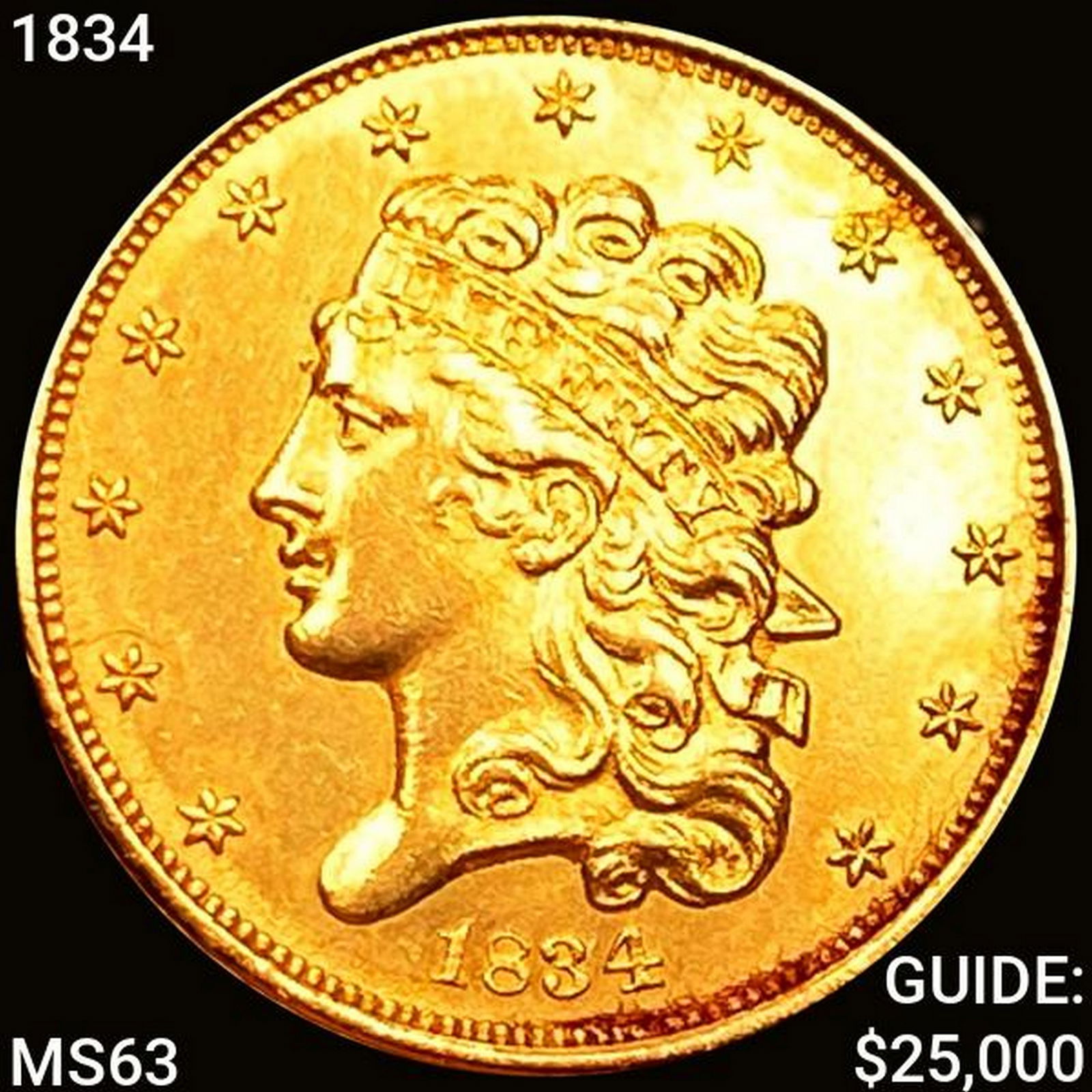 1834 $5 Gold Half Eagle CHOICE BU (1 of 2)