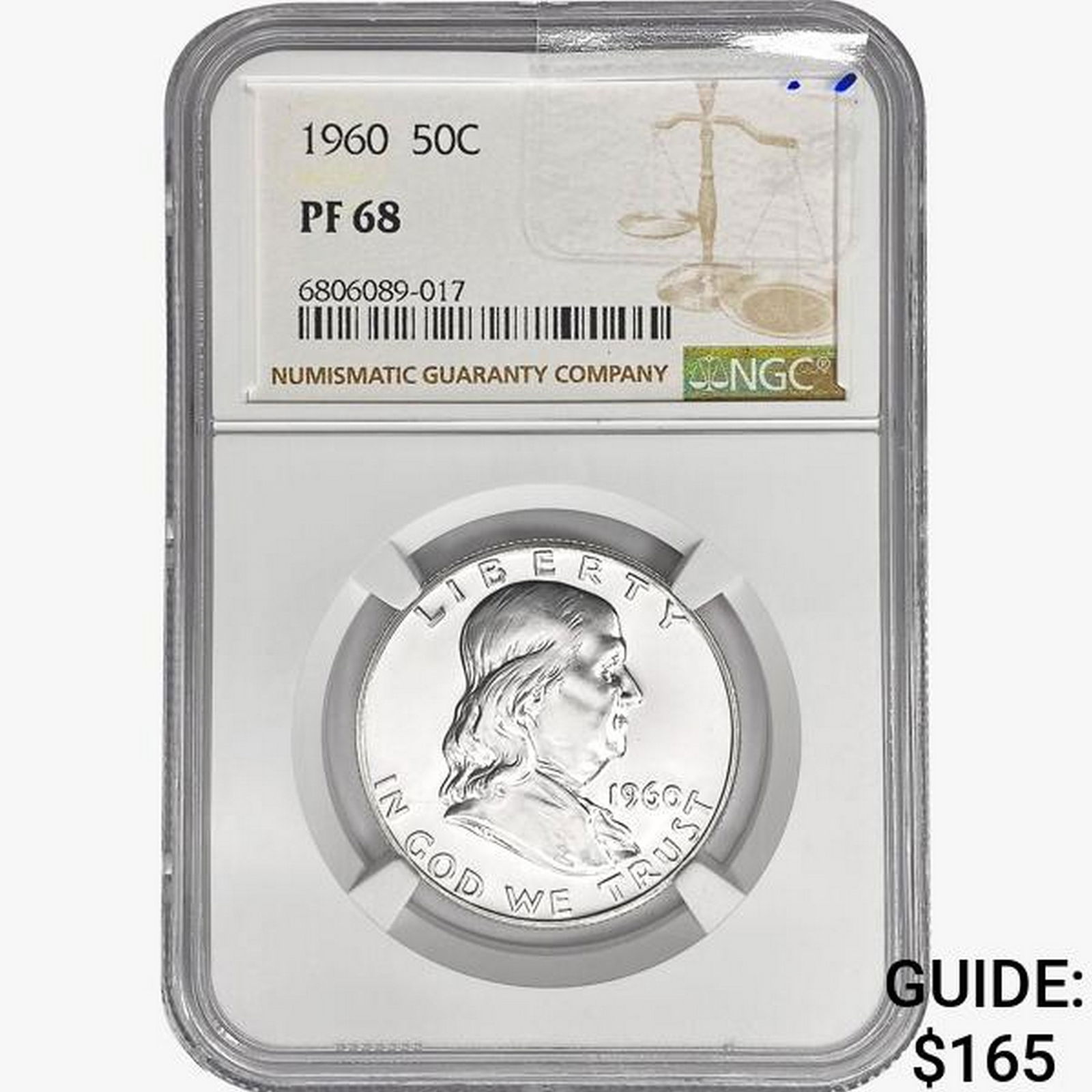 1960 Franklin Half Dollar NGC PF68 (1 of 2)