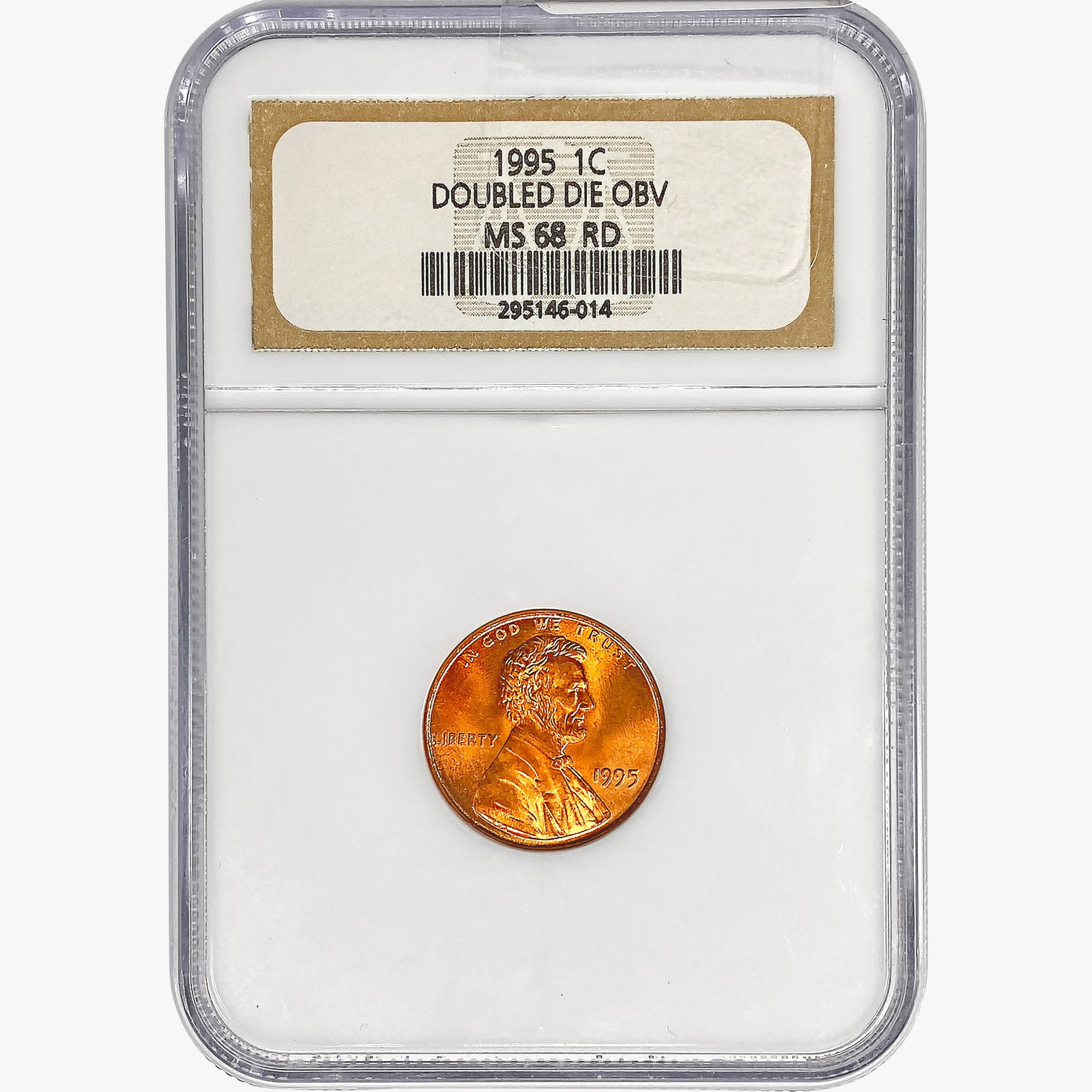 1995 Lincoln Memorial Cent NGC MS68 RD DBL DIE OBV (1 of 2)