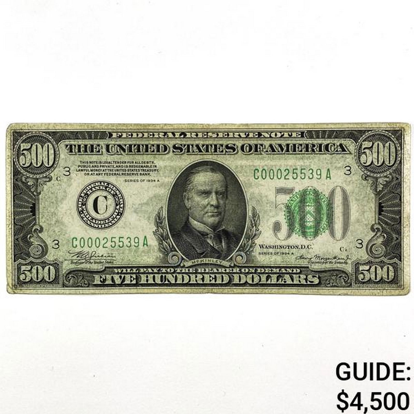 1934 $500 Fed. Reverve Note (1 of 2)