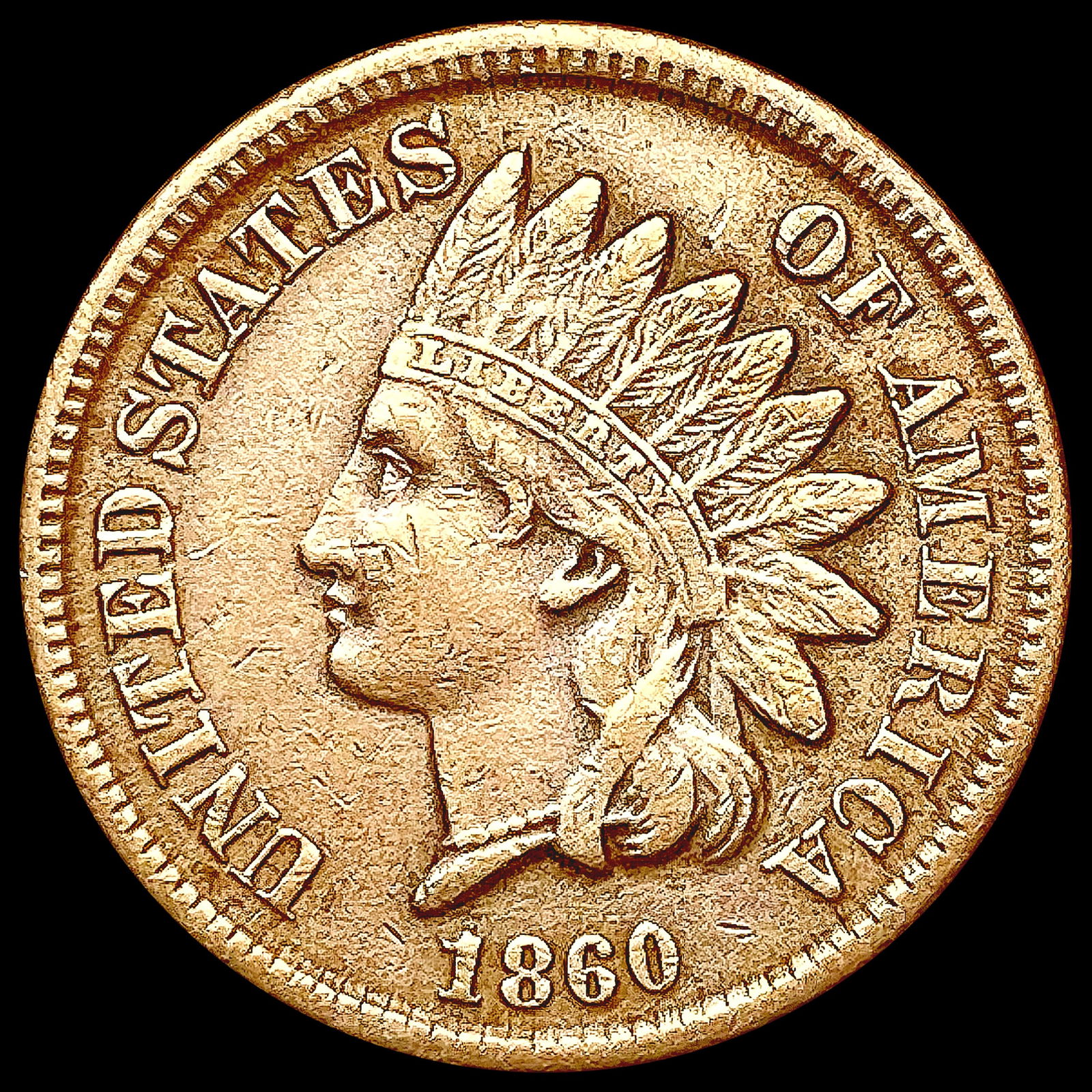 1860 Indian Head Cent CLOSELY UNCIRCULATED (1 of 2)