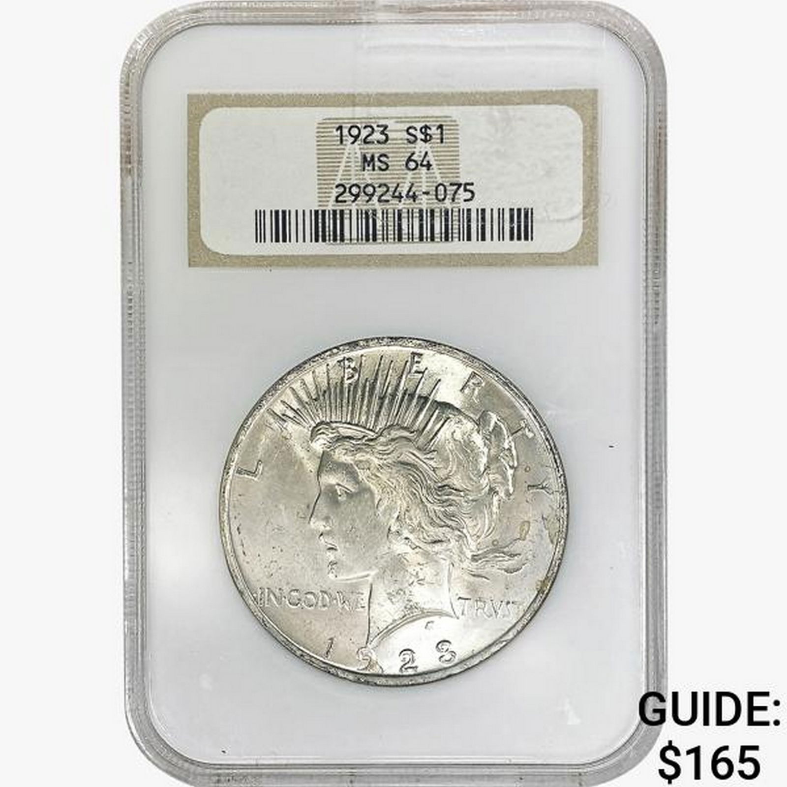 1923 Silver Peace Dollar NGC MS64 (1 of 2)