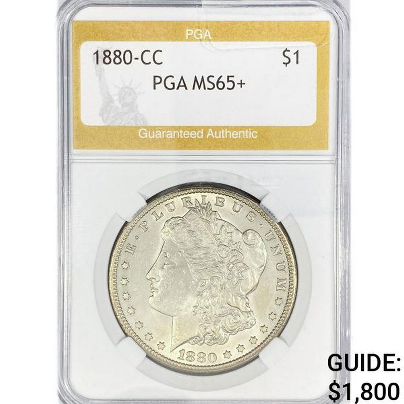 1880-CC Morgan Silver Dollar PGA MS65+ (1 of 2)
