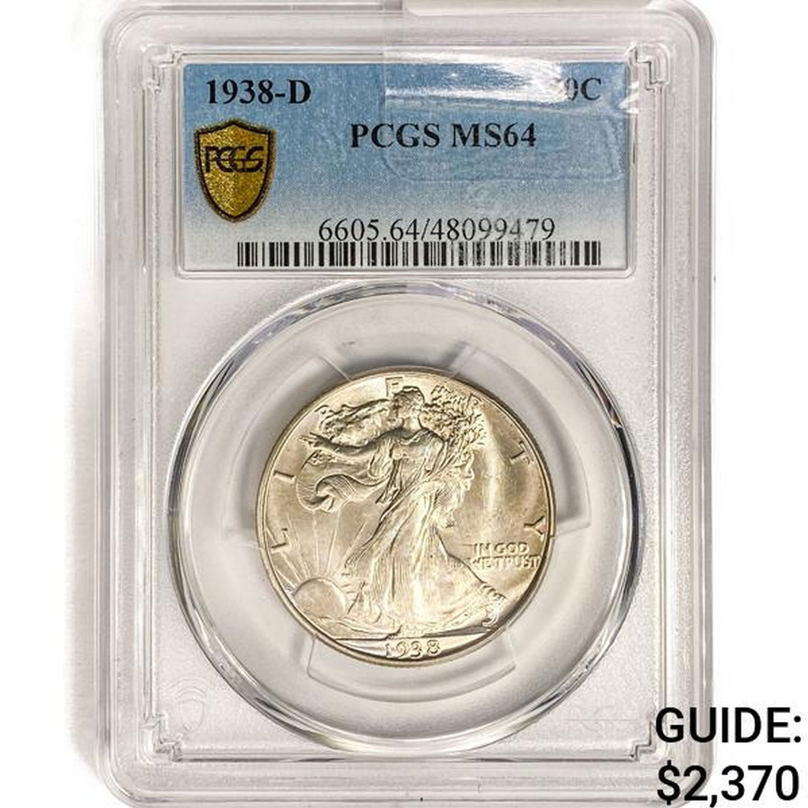 1938-D Walking Liberty Half Dollar PCGS MS64 (1 of 2)