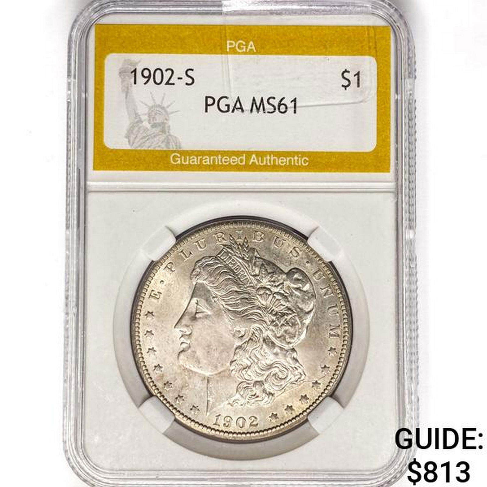 1902-S Morgan Silver Dollar PGA MS61 (1 of 2)