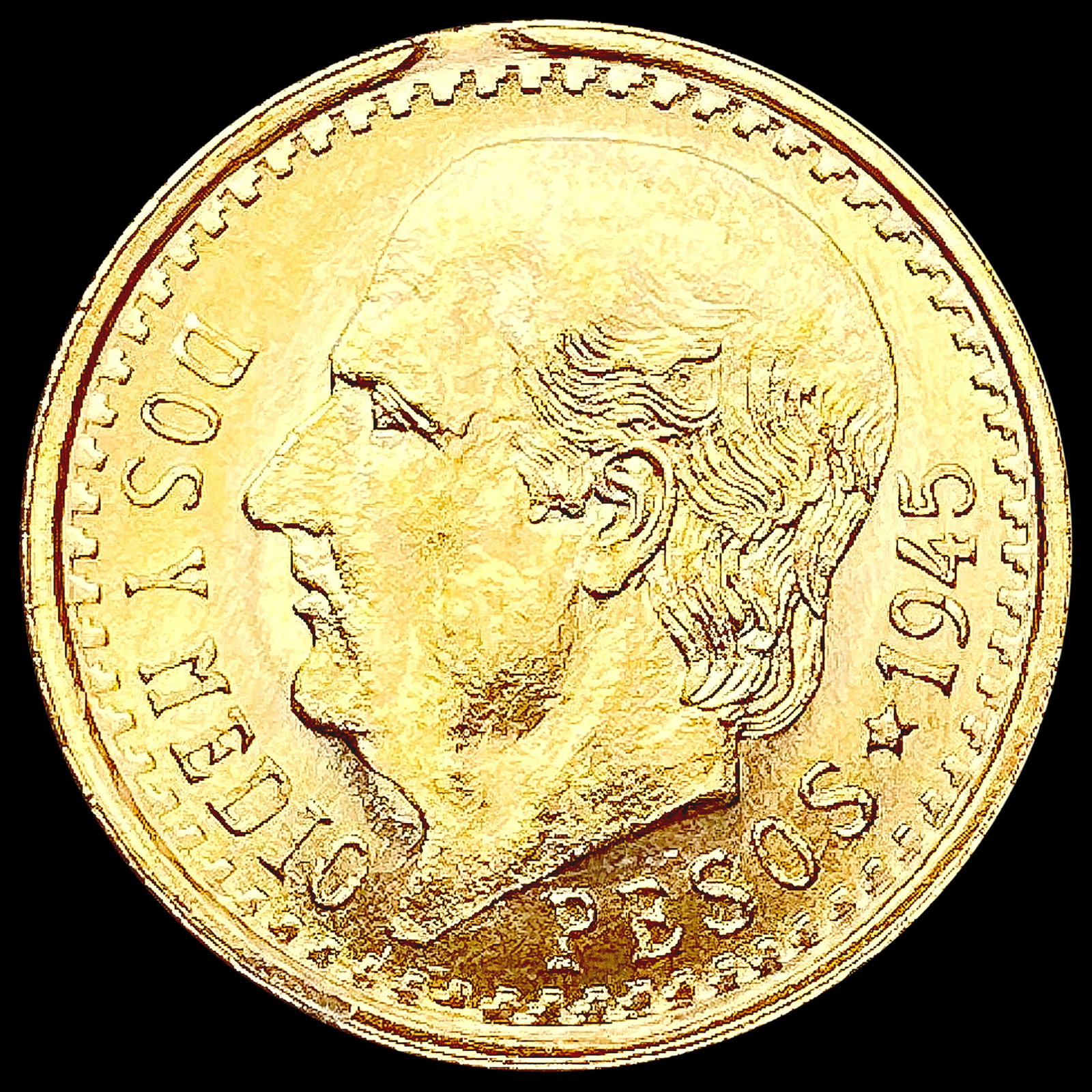 1945 Mexico .0603oz Gold 2 1/2 Pesos GEM BU: 1945 Mexico .0603oz Gold 2 1/2 Pesos GEM BU