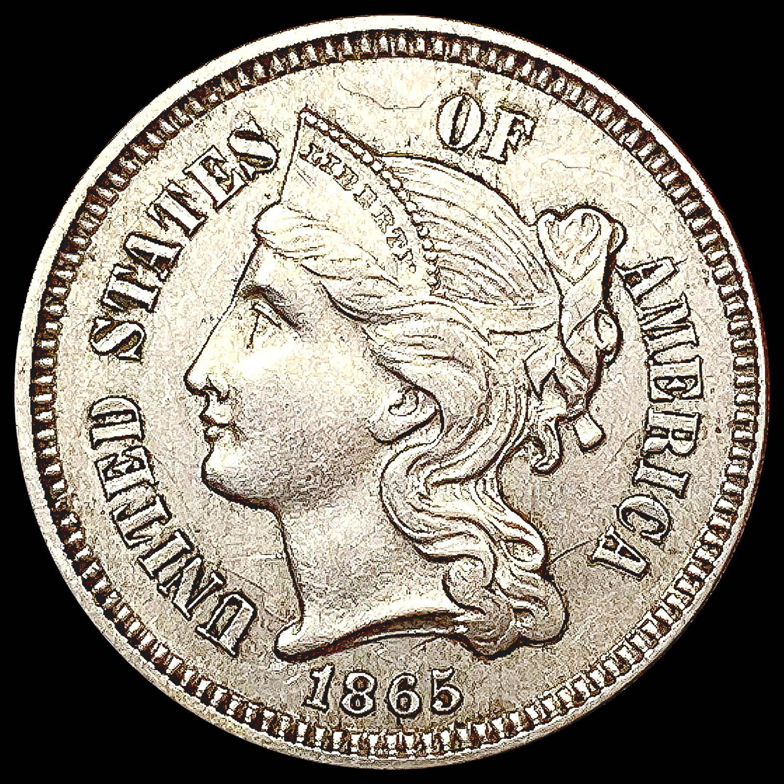 1865 Nickel Three Cent UNCIRCULATED (1 of 2)