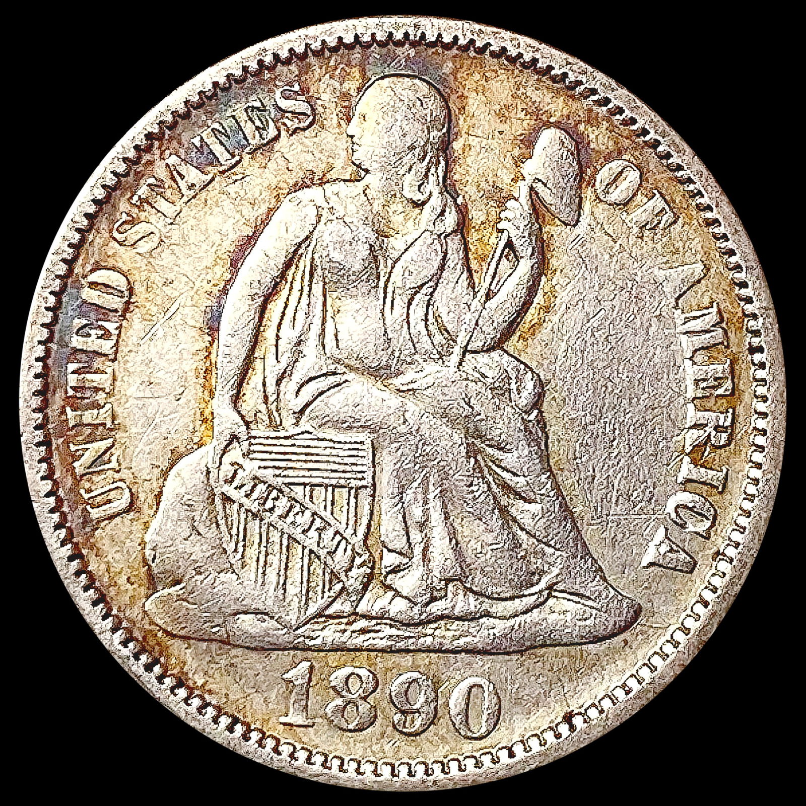 1890 Seated Liberty Dime CLOSELY UNCIRCULATED (1 of 2)