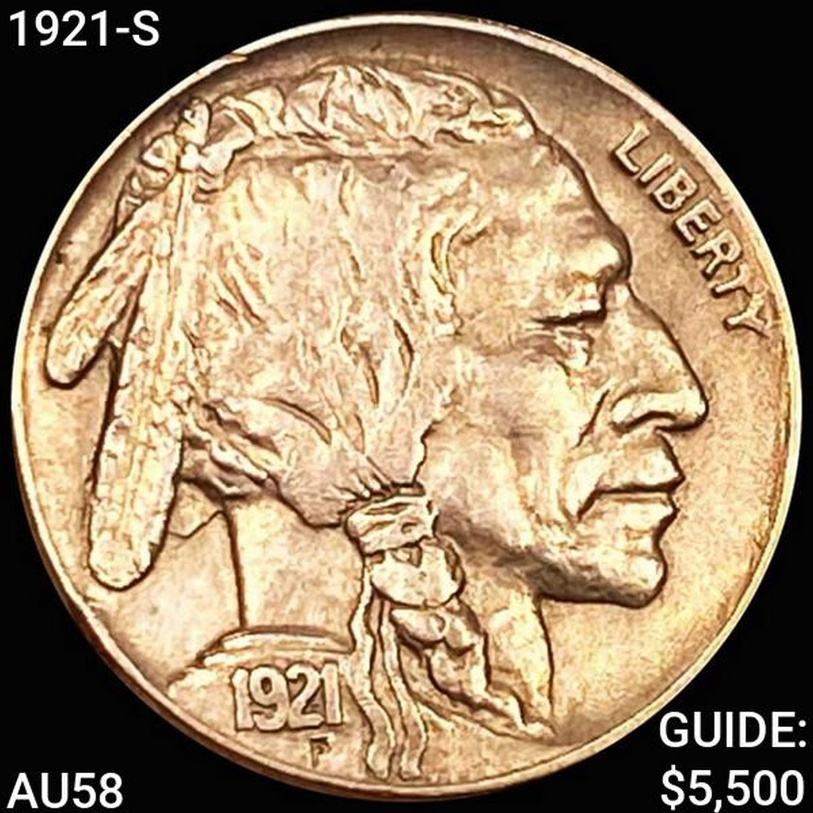 1921-S Buffalo Nickel CHOICE AU (1 of 2)