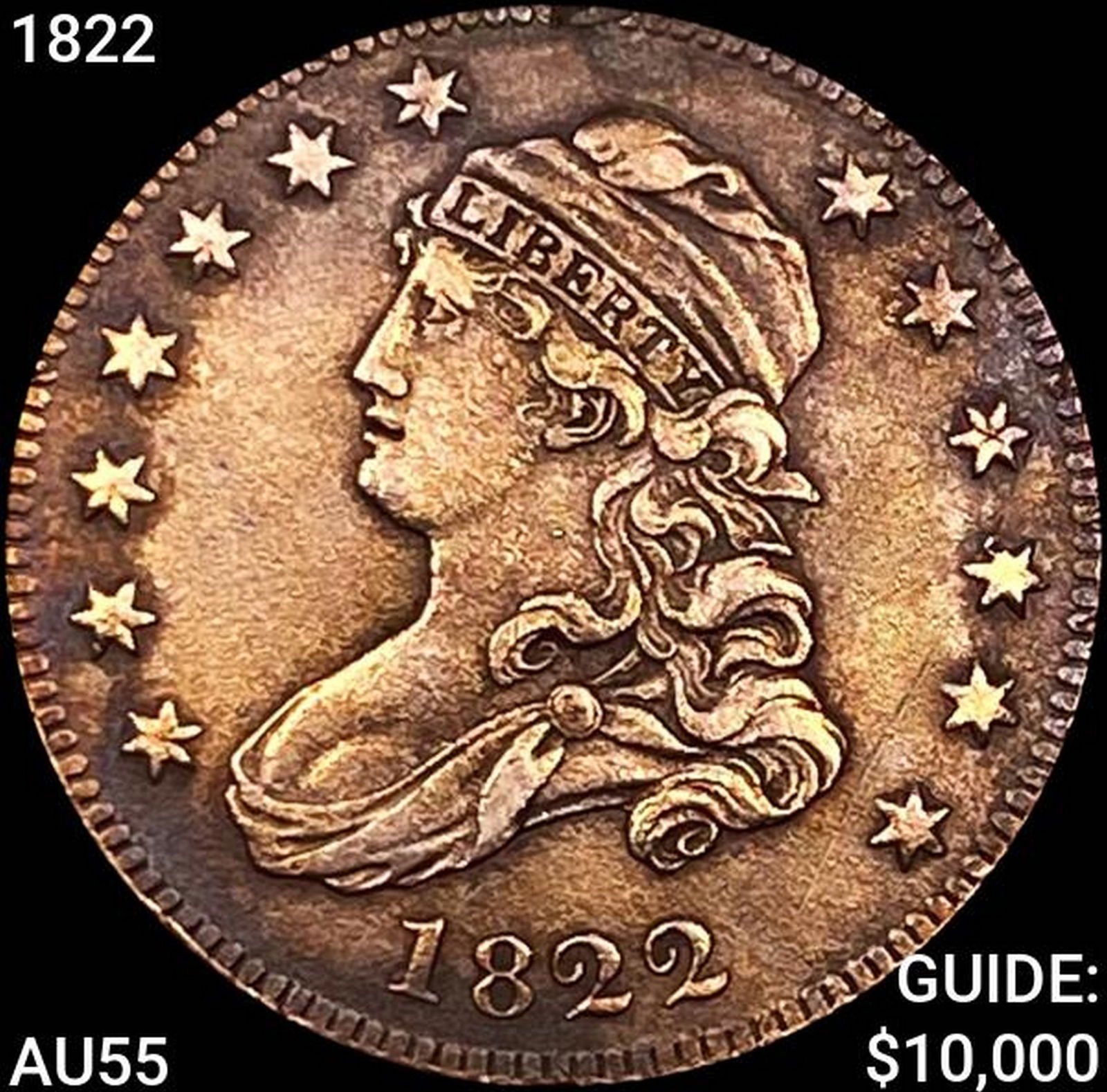 1822 Capped Bust Quarter CLOSELY UNCIRCULATED (1 of 2)