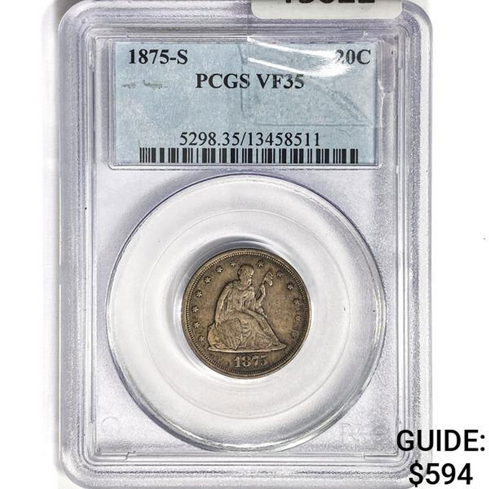 1875-S Twenty Cent Piece PCGS VF35 (1 of 2)