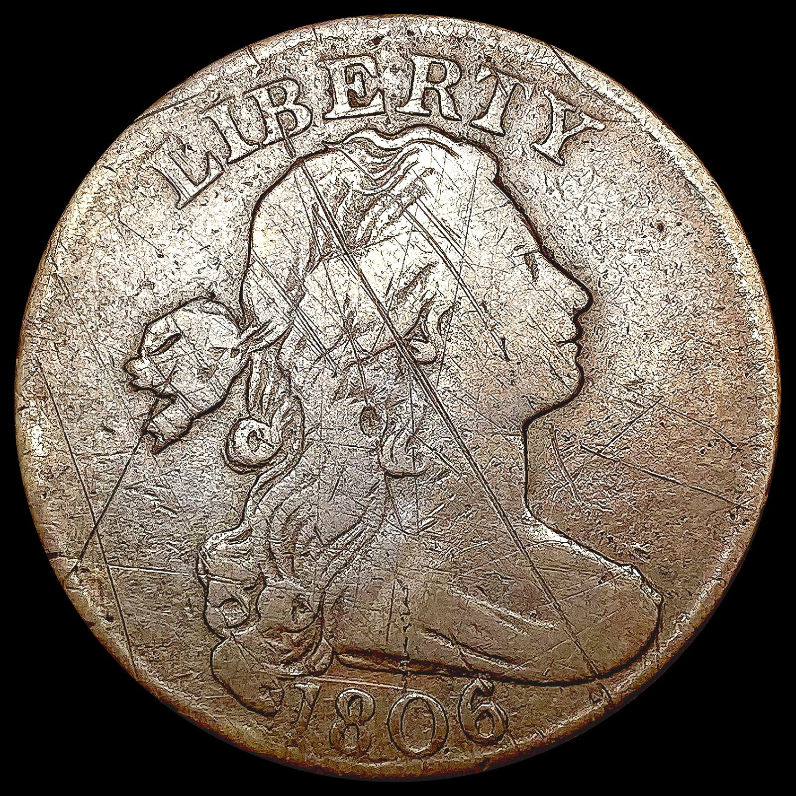 1806 Draped Bust Large Cent NICELY CIRCULATED (1 of 2)