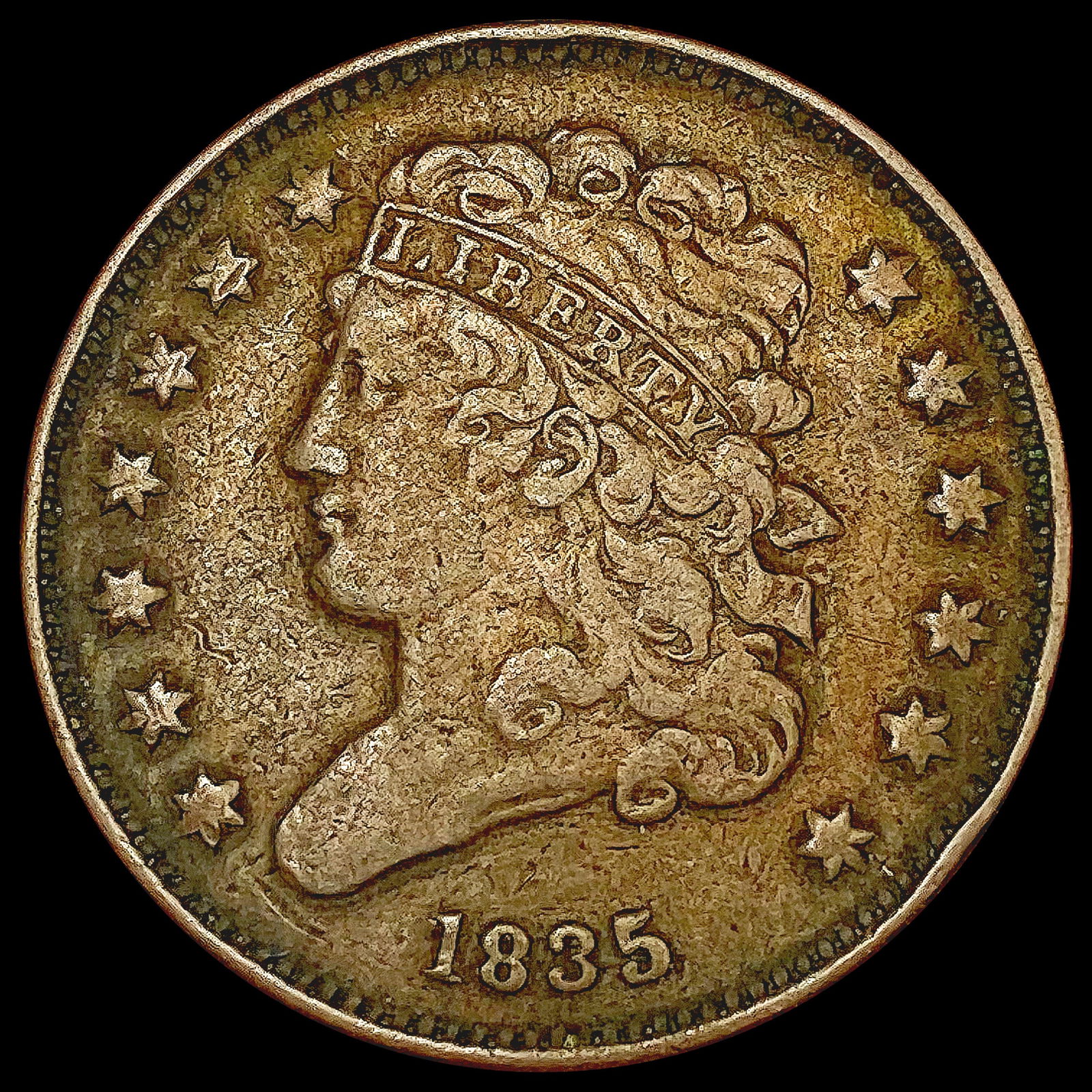 1835 Classic Head Half Cent NEARLY UNCIRCULATED (1 of 2)