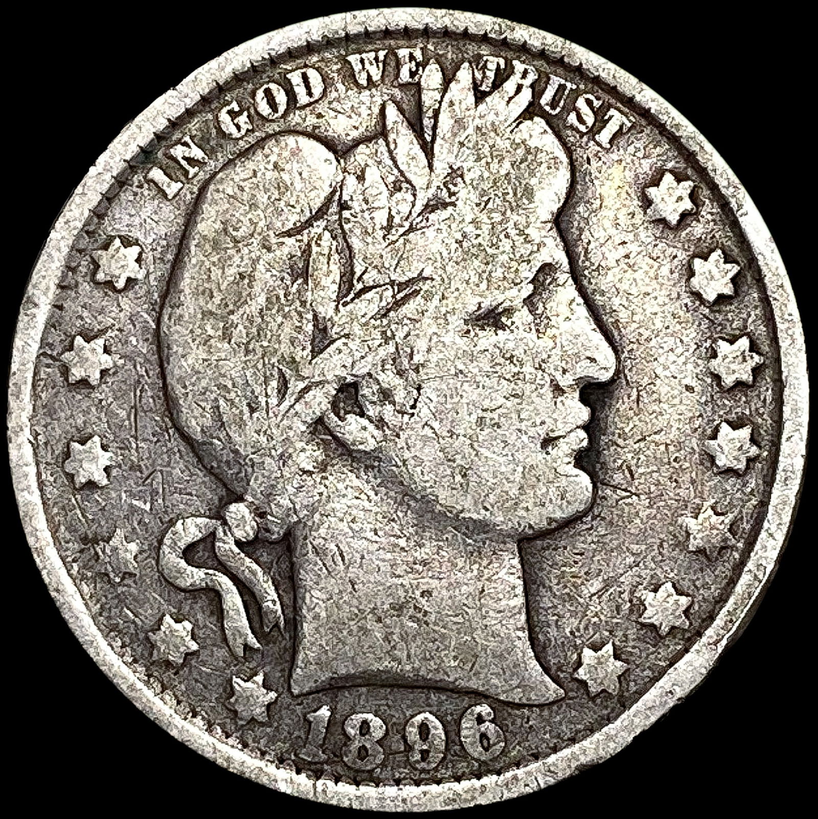 1896-O Barber Quarter NICELY CIRCULATED (1 of 2)