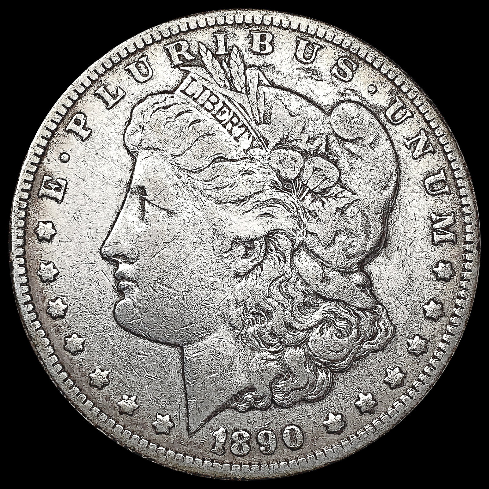 1890-CC Morgan Silver Dollar LIGHTLY CIRCULATED: 1890-CC Morgan Silver Dollar LIGHTLY CIRCULATED