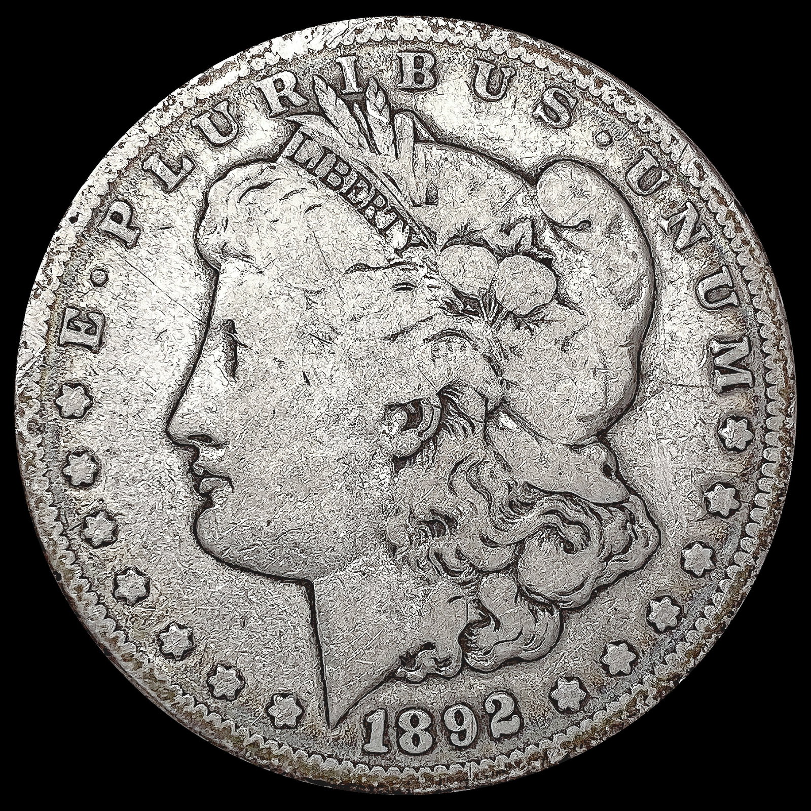 1892-CC Morgan Silver Dollar NICELY CIRCULATED: 1892-CC Morgan Silver Dollar NICELY CIRCULATED