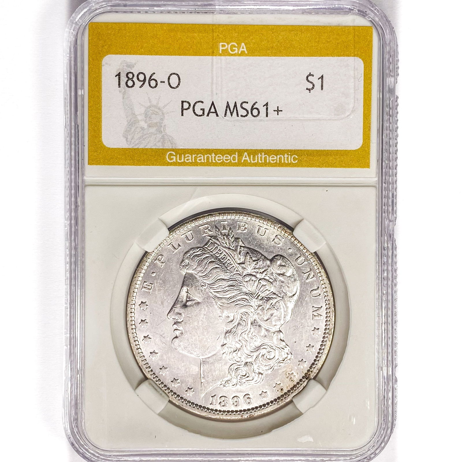 1896-O Morgan Silver Dollar PGA MS61+ (1 of 2)