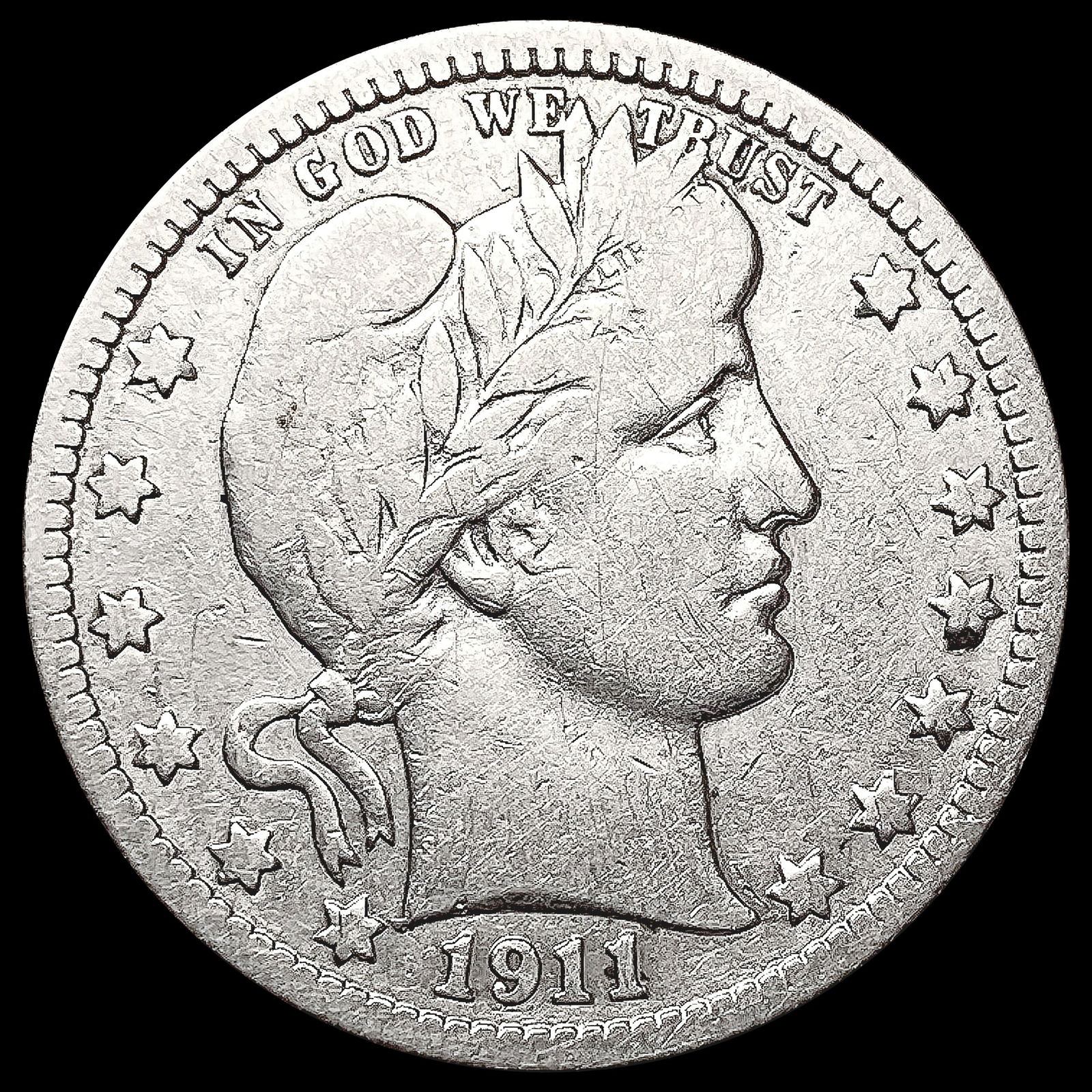 1911-D Barber Quarter LIGHTLY CIRCULATED (1 of 2)