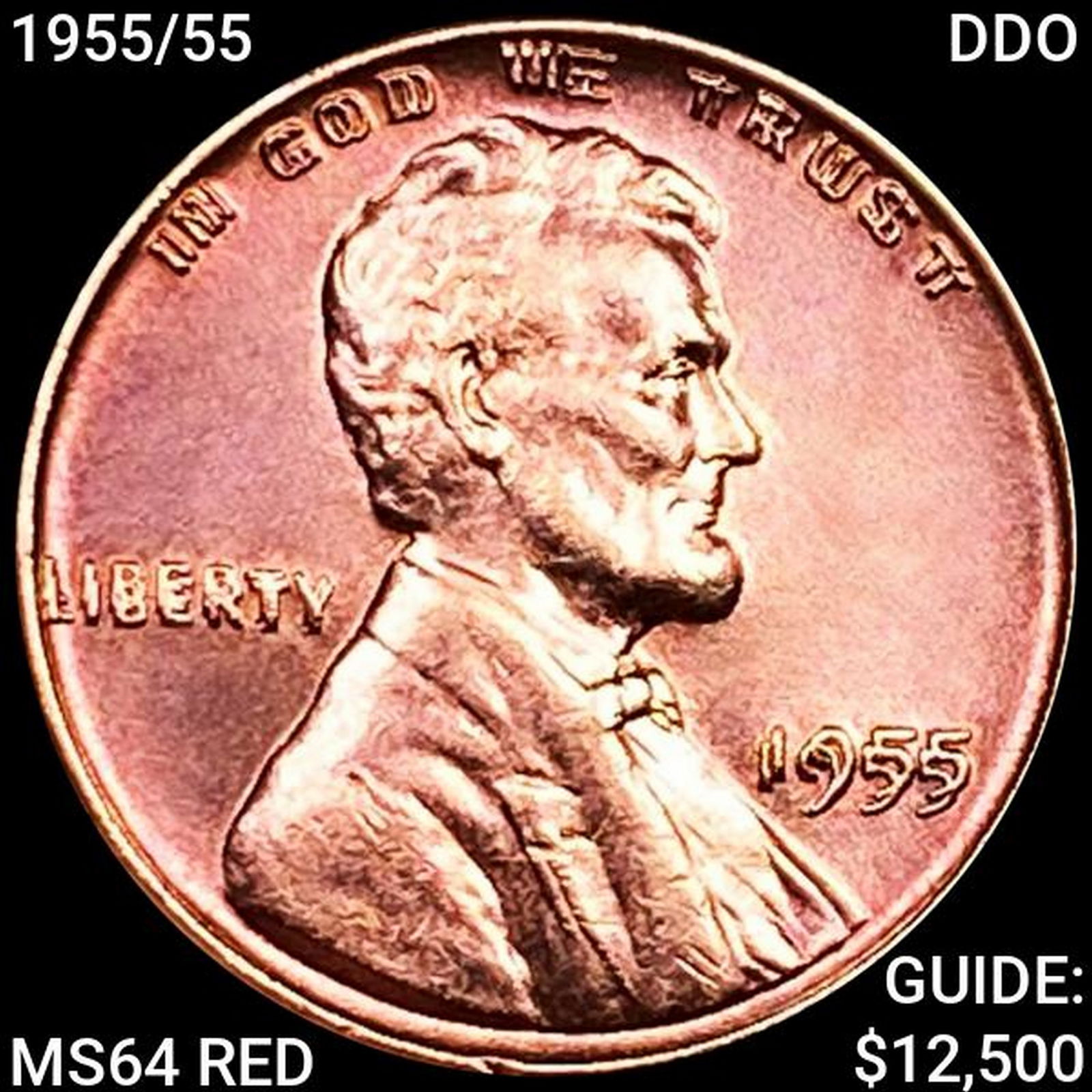 1955/55 DDO Wheat Cent HIGH GRADE + (1 of 2)