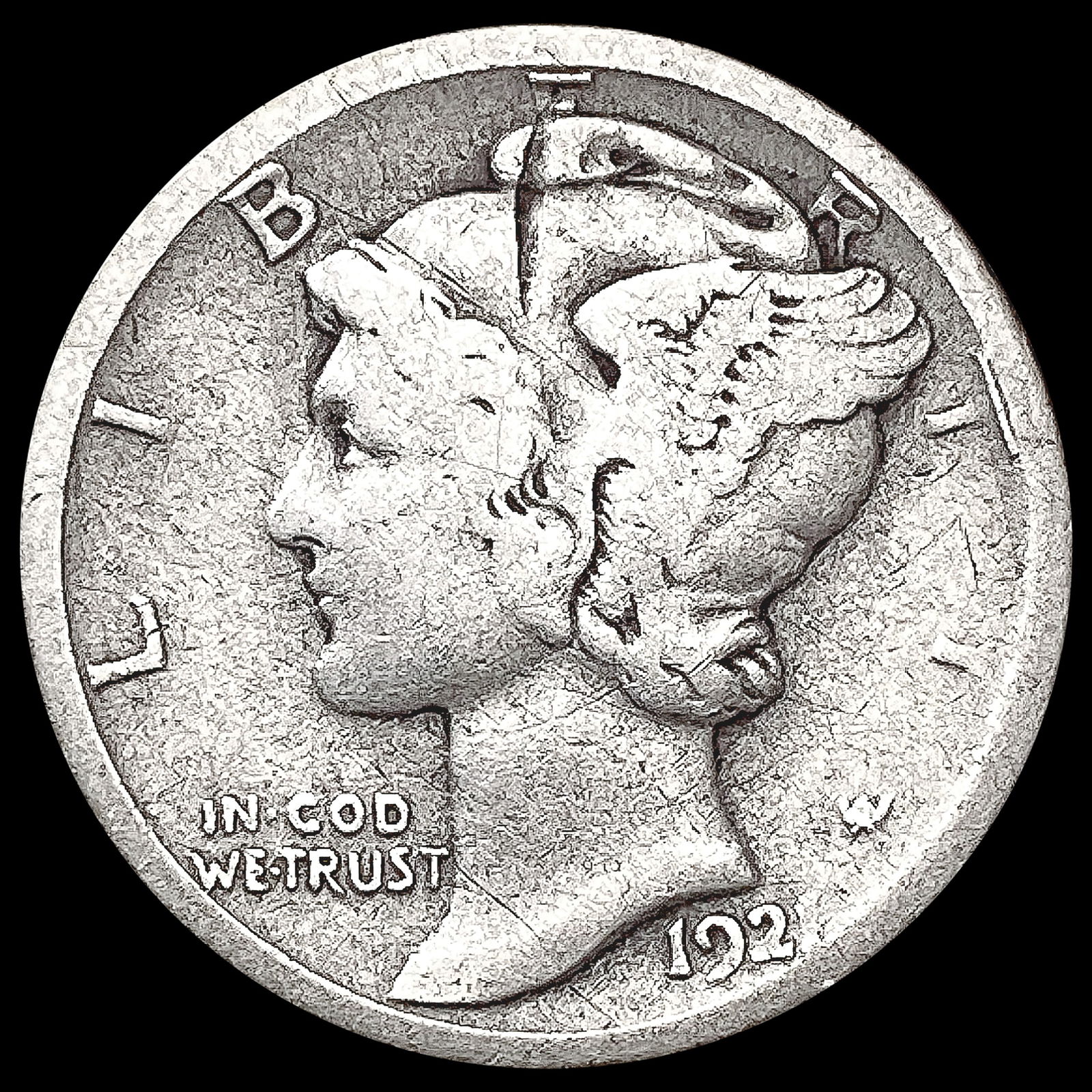 1921-D Mercury Dime NICELY CIRCULATED (1 of 2)