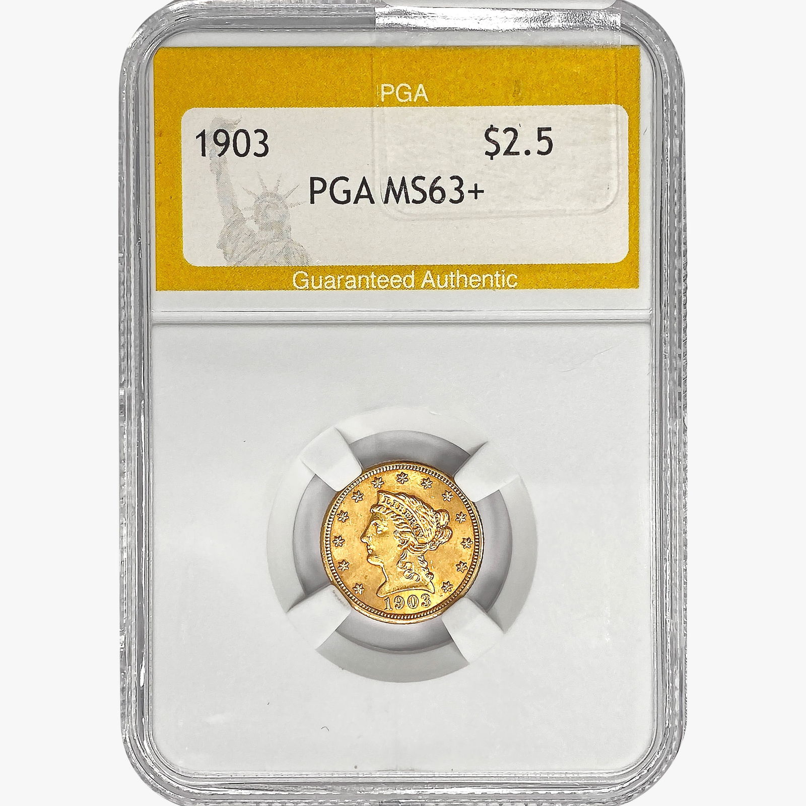 1903 $2.50 Gold Quarter Eagle PGA MS63+ (1 of 2)