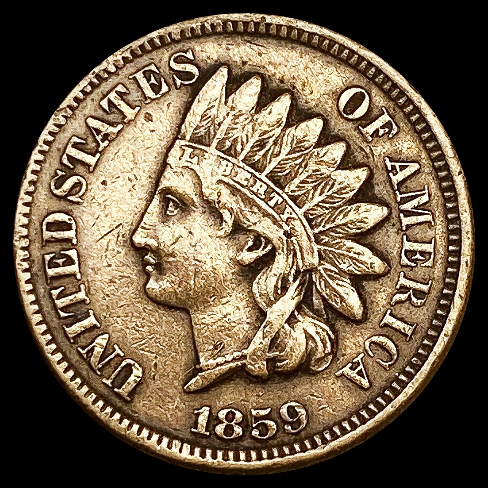 1859 Indian Head Cent NEARLY UNCIRCULATED (1 of 2)