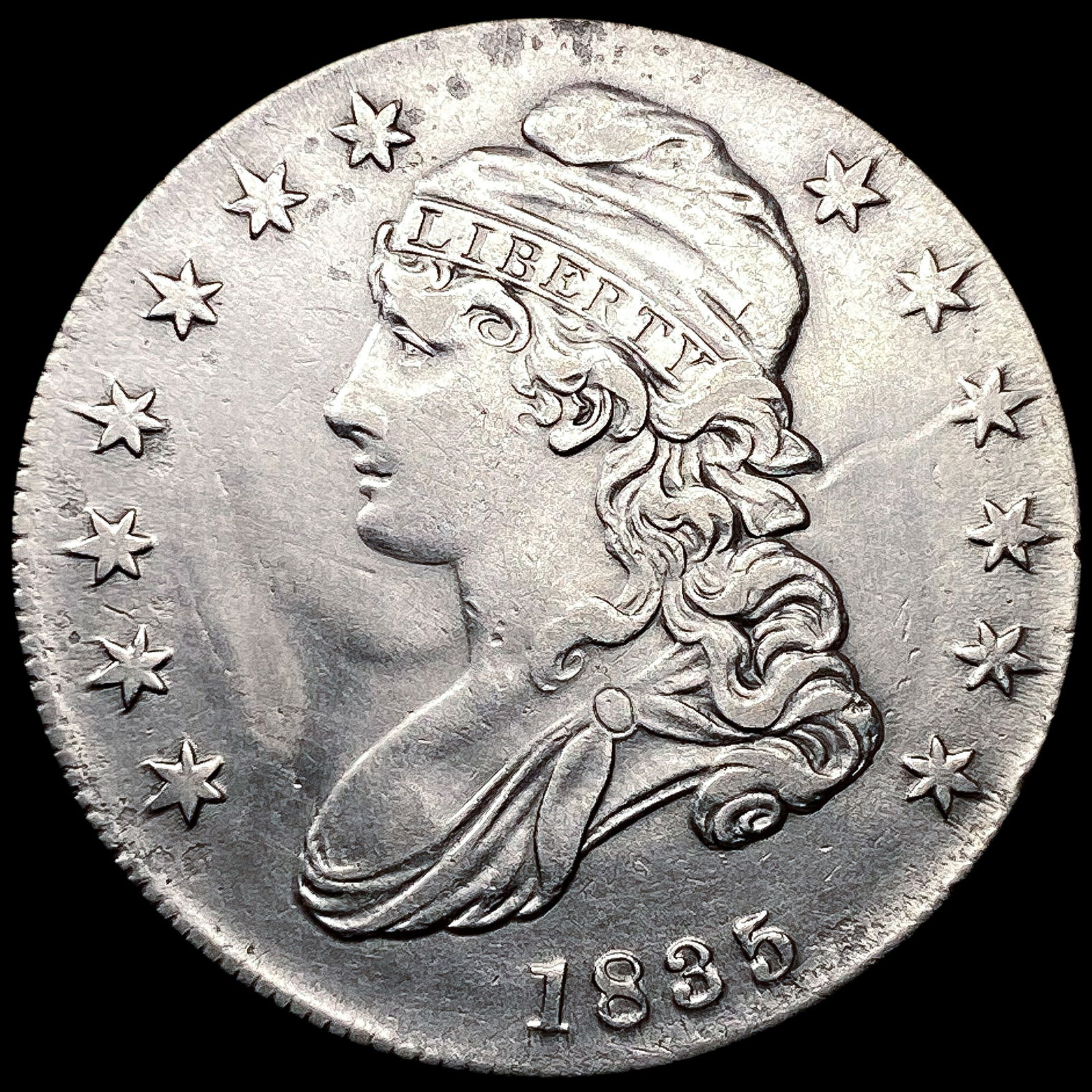 1835 Capped Bust Half Dollar CLOSELY UNCIRCULATED (1 of 2)