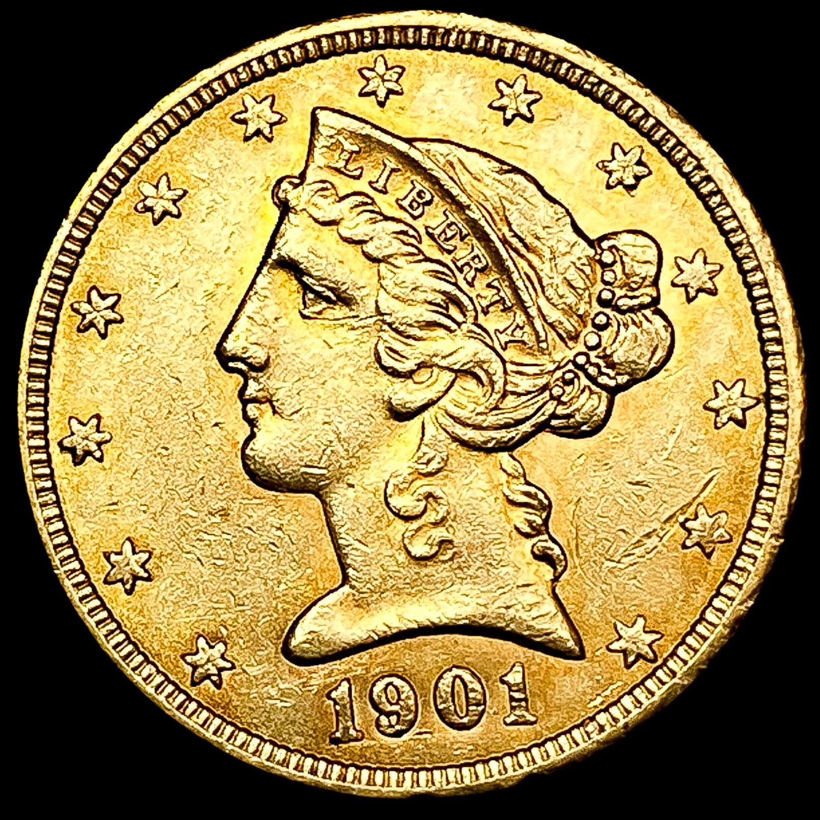 1901-S $5 Gold Half Eagle UNCIRCULATED (1 of 2)