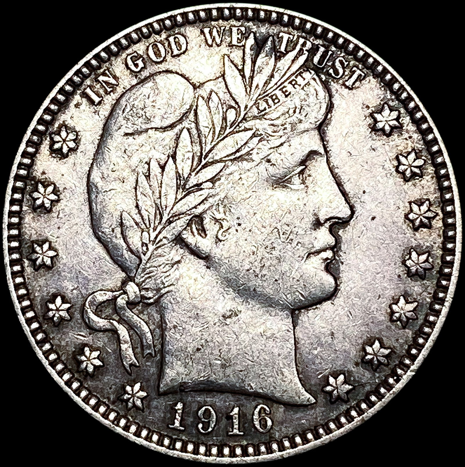 1916-D Barber Quarter ABOUT UNCIRCULATED (1 of 2)