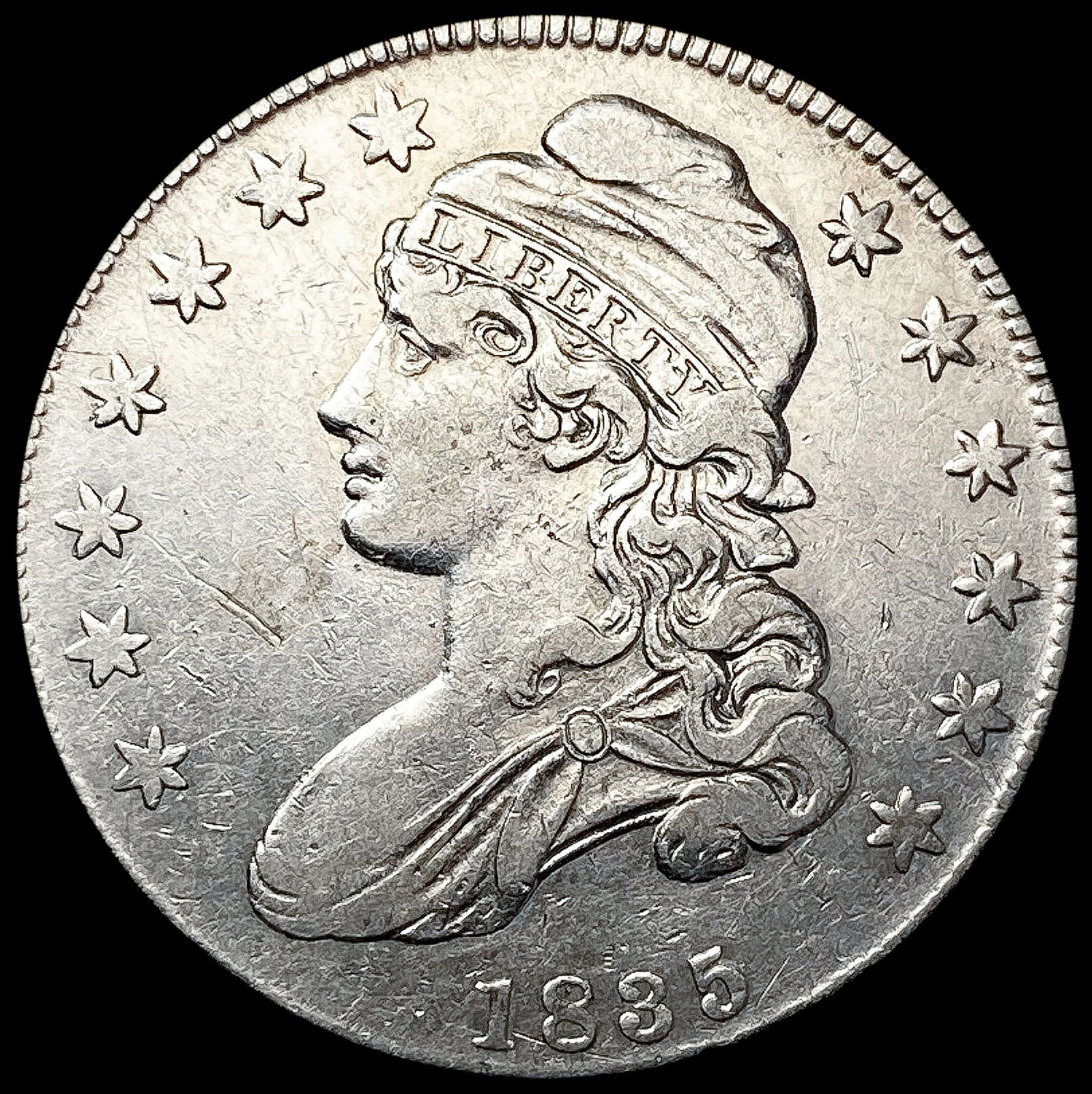 1835 Capped Bust Half Dollar NEARLY UNCIRCULATED (1 of 2)