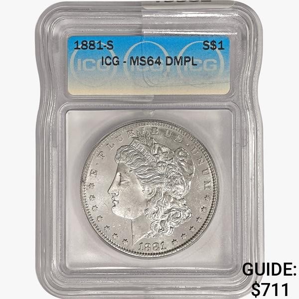 1881-S Morgan Silver Dollar ICG MS64 DMPL (1 of 2)