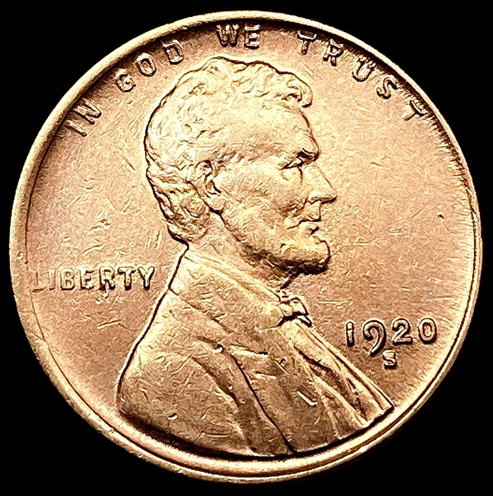 1920-S Wheat Cent CLOSELY UNCIRCULATED (1 of 2)