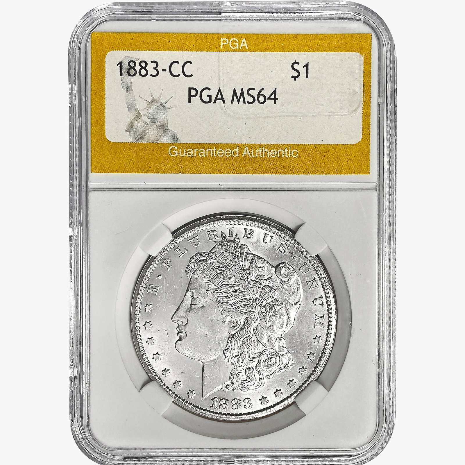 1883-CC Morgan Silver Dollar PGA MS64: 1883-CC Morgan Silver Dollar PGA MS64