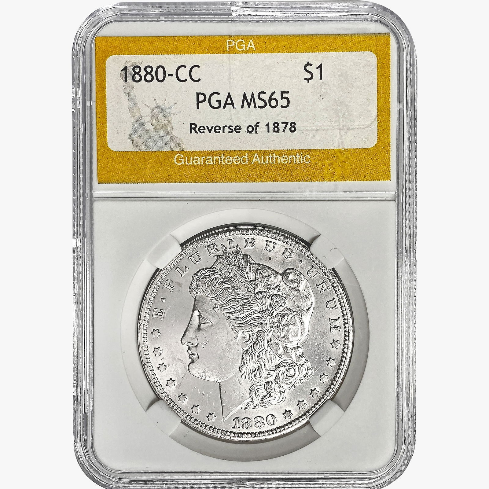 1880-CC Morgan Silver Dollar PGA MS65 REV 78 (1 of 2)