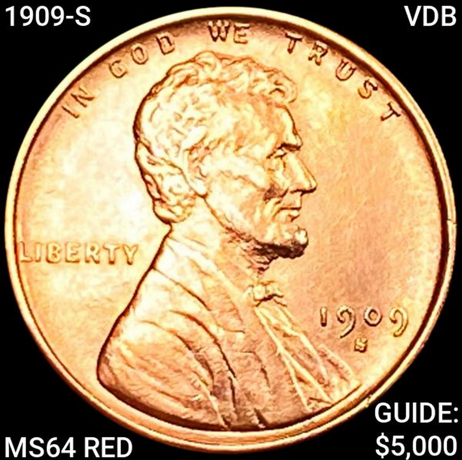 1909-S VDB Wheat Cent HIGH GRADE + (1 of 2)