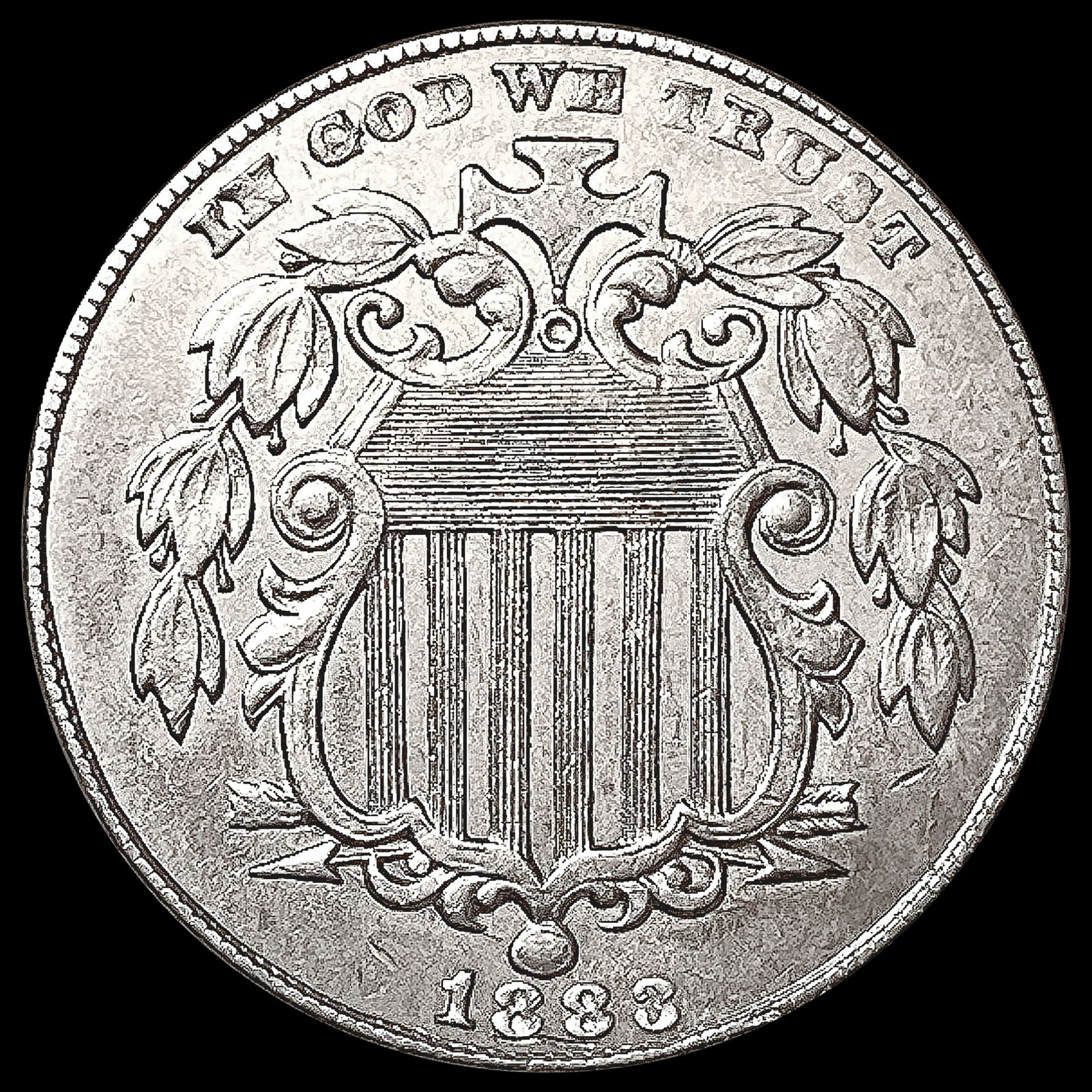 1883 Shield Nickel CLOSELY UNCIRCULATED (1 of 2)