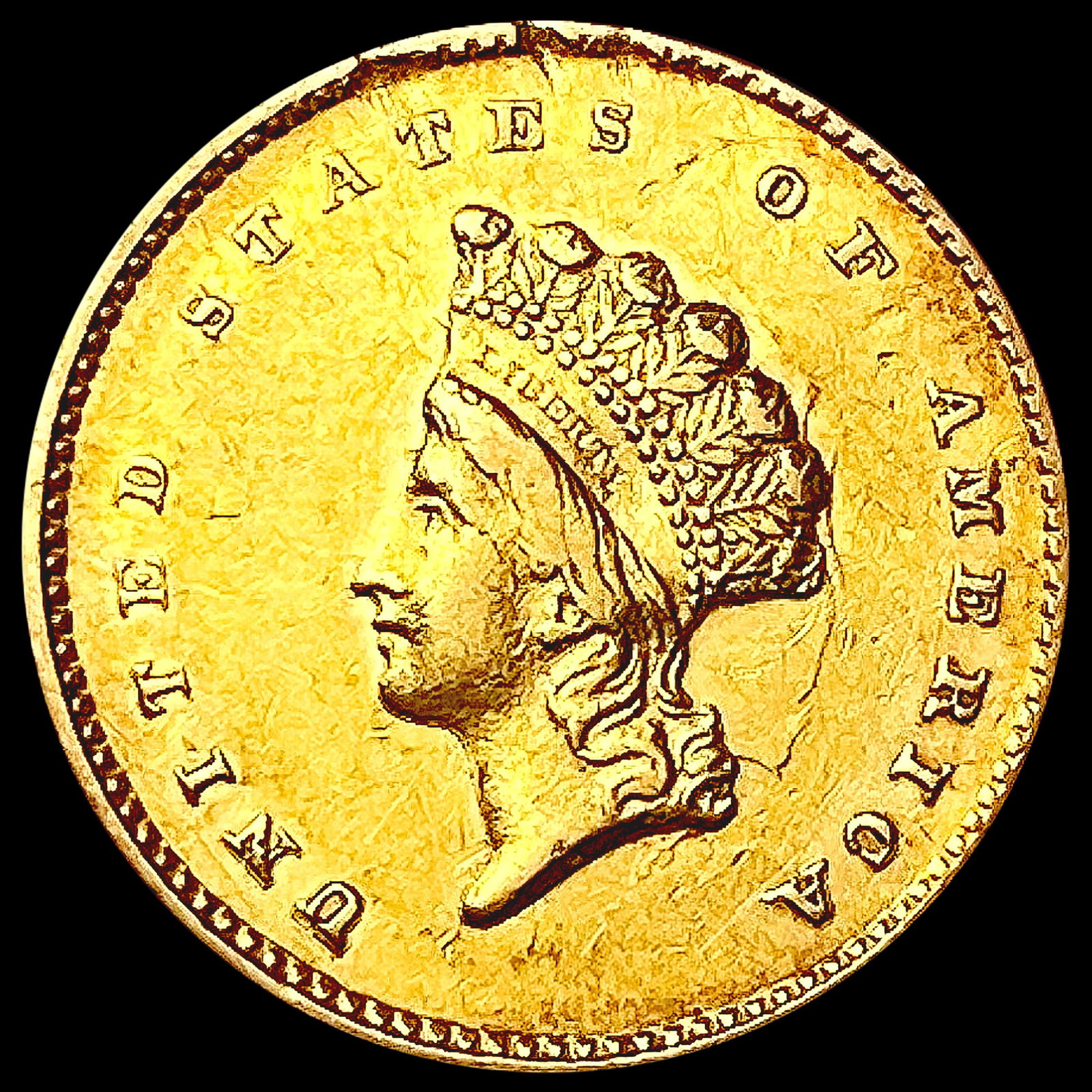1855 Rare Gold Dollar CLOSELY UNCIRCULATED (1 of 2)