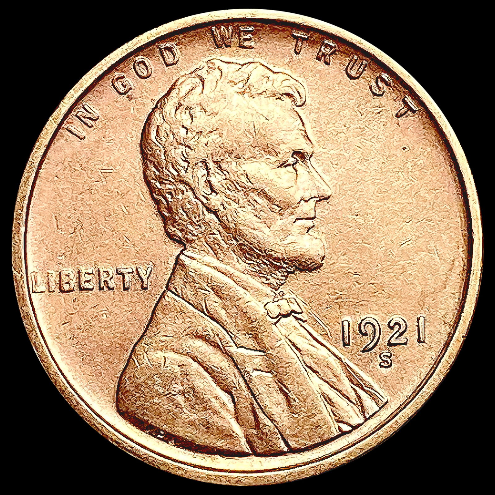 1921-S RED Wheat Cent CHOICE BU (1 of 2)